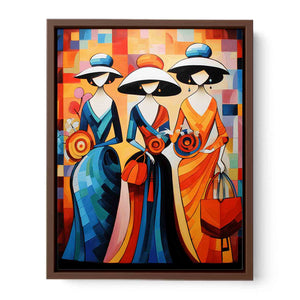 Three Lady With Purse Modern Art Painting