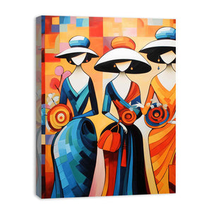 Three Lady With Purse Modern Art Painting