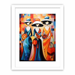 Three Lady With Purse Modern Art Painting