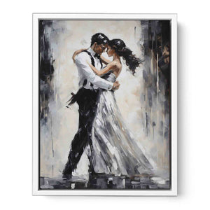 Black And White Couple Dance Modern Painting
