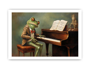 Modern Frog Piano Art Painting