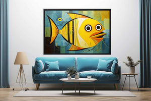 Modern Golden Fish Art