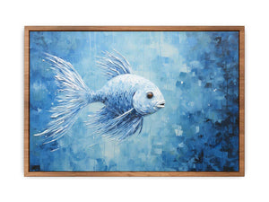 Modern Blue Fish Art