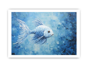 Modern Blue Fish Art