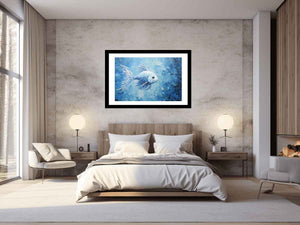 Modern Blue Fish Art