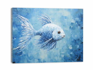 Modern Blue Fish Art