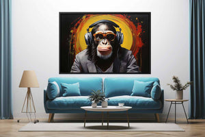 Modern Black Monkey Head Phone