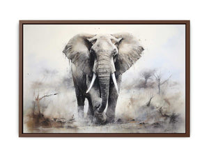 Modern Grey Elephant Art Painting
