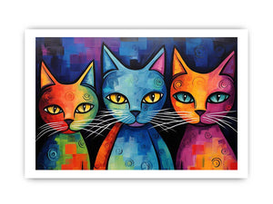 Modern Cat Art Painting