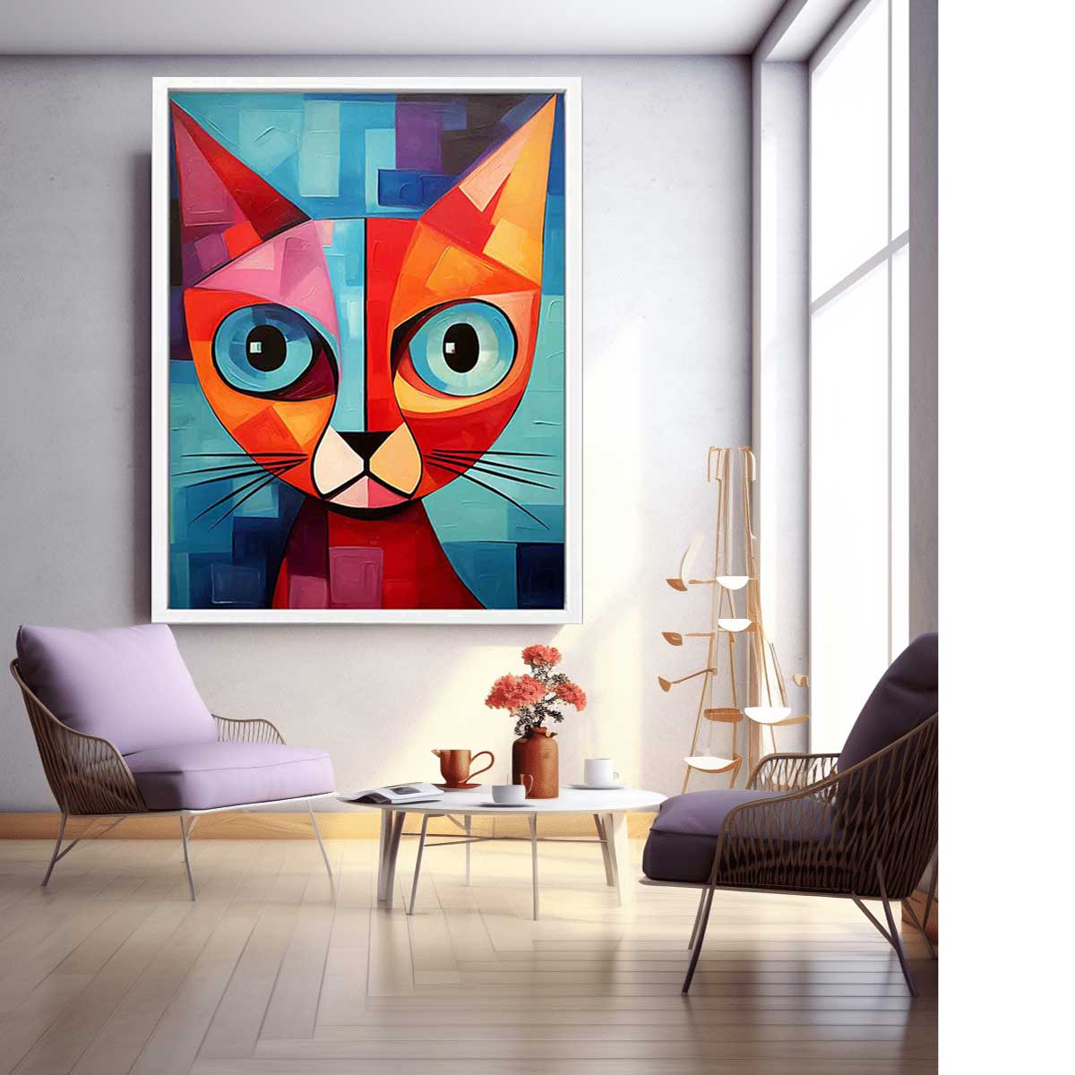 Modern Cubism Cat