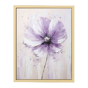 Flower White Purple Art Painting