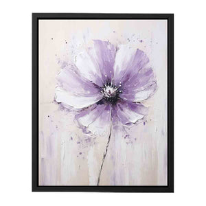 Flower White Purple Art Painting