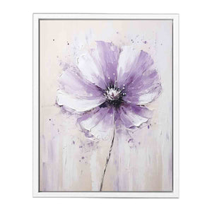 Flower White Purple Art Painting
