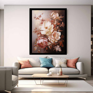 Brown Flower Art Painting