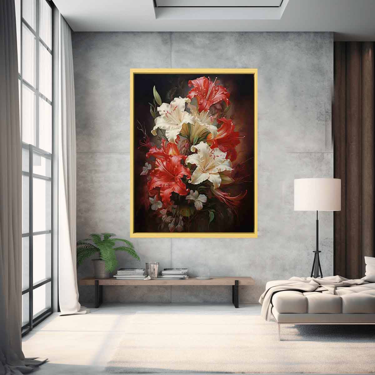 Flower Red Art Painting