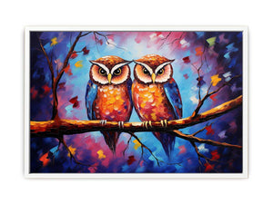 Two Owl Modern Art Painting