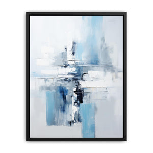 Blue Grey Abstract Painting