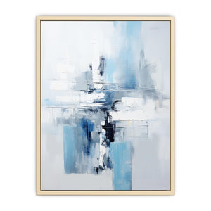Blue Grey Abstract Painting