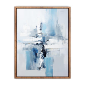 Blue Grey Abstract Painting