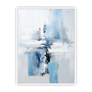 Blue Grey Abstract Painting