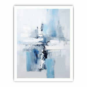 Blue Grey Abstract Painting