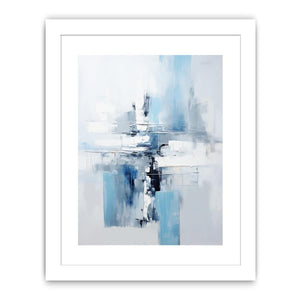 Blue Grey Abstract Painting