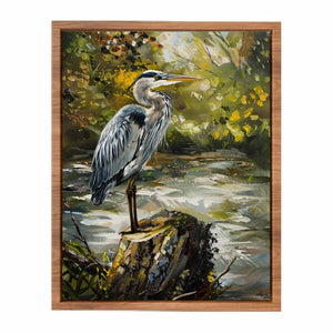 Grey Heron Bird Painting