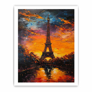 Eiffel Sunset Painting