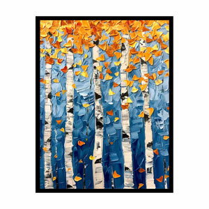 Birch Tree Colorfull leafs