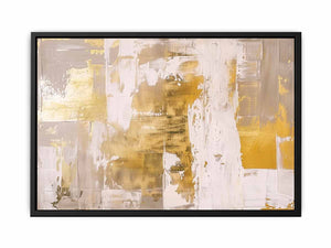 White Gold Abstract Art