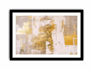 White Gold Abstract Art