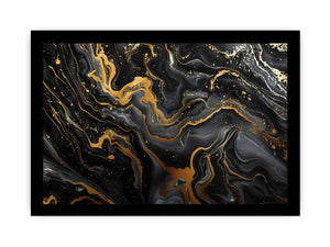 Black Gold Marble Art