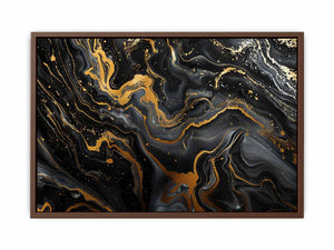 Black Gold Marble Art