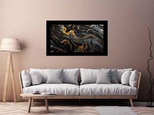 Black Gold Marble Art