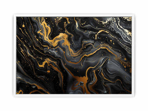 Black Gold Marble Art