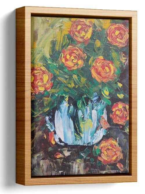 Abstract Flowers Oil Painting