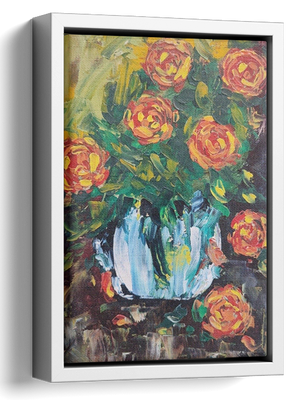 Abstract Flowers Oil Painting