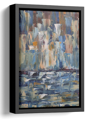 Abstract Waterfall Oil Painting