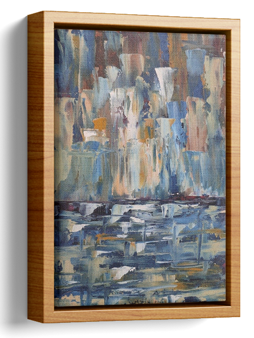 Abstract Waterfall Oil Painting