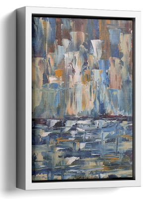Abstract Waterfall Oil Painting