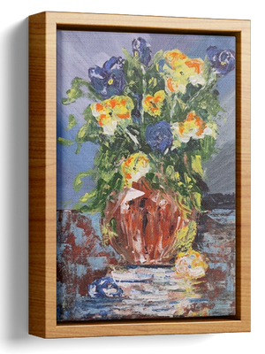 Abstract Flowers Oil Painting