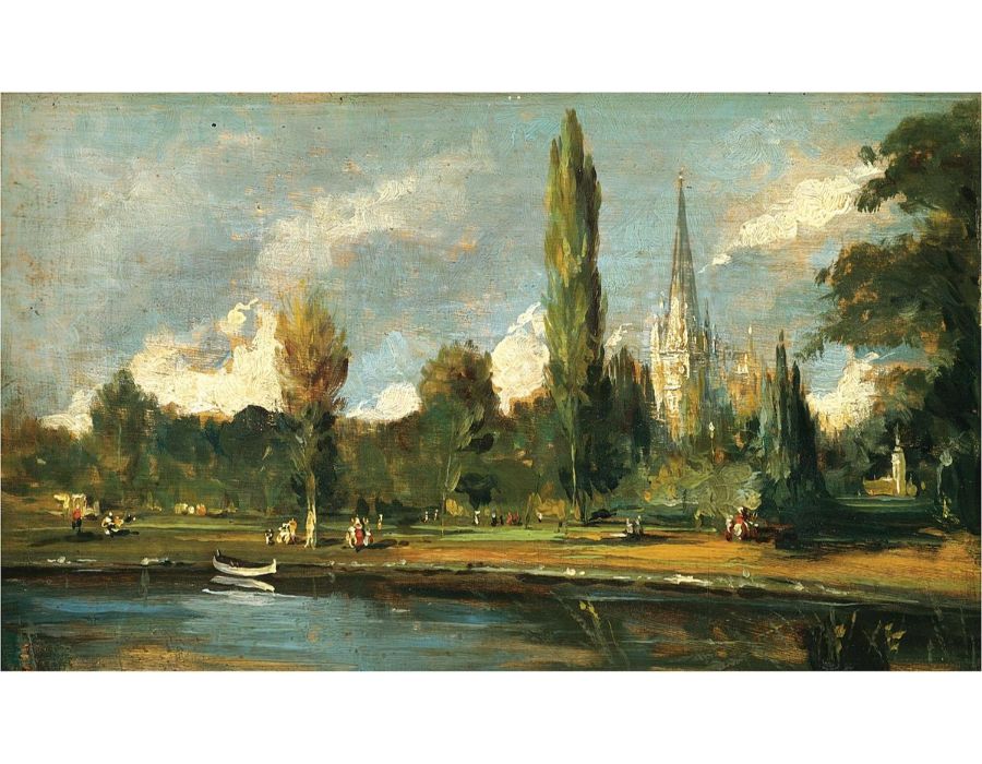 A View Of Salisbury Cathedral Painting