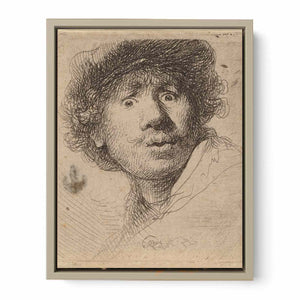 Self Portrait with a Cap, openmouthed
Painting