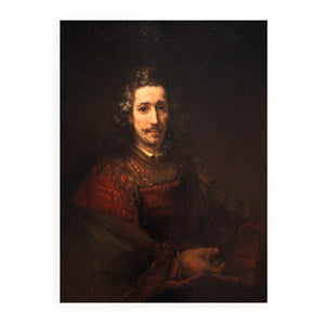 Man with a Magnifying Glass Painting