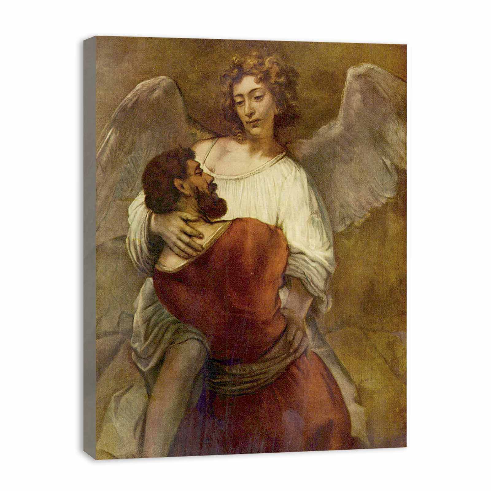 Le Combat De Jacob Avec L Ange,berlin 1660 Painting
