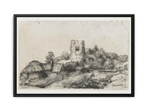 Landscape with a square Tower Painting