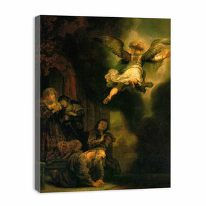 The Archangel Leaving the Family of Tobias 1637
Painting