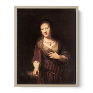 Portrait of Saskia with a Flower 1641
Painting
