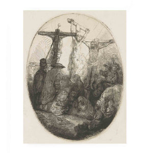 Christ crucified between the two Thieves An oval Plate
Painting