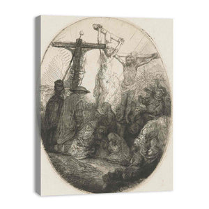 Christ crucified between the two Thieves An oval Plate
Painting